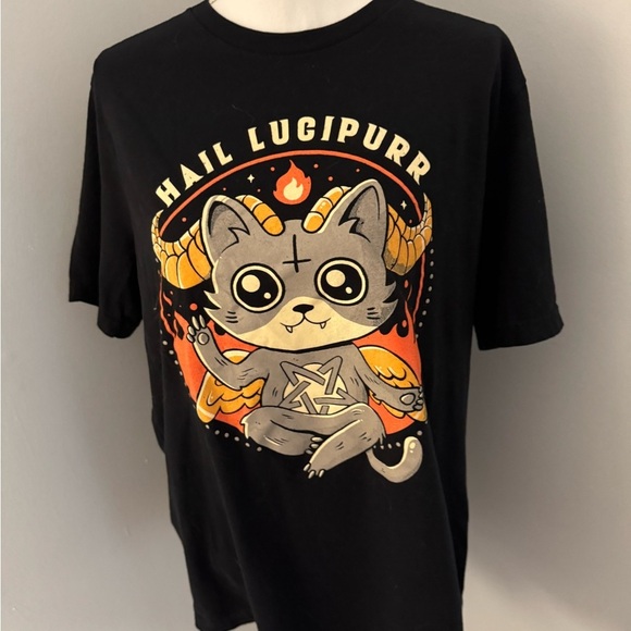 This Hail Lucipurr T-Shirt. NWOT. black. Size XL - Picture 2 of 8